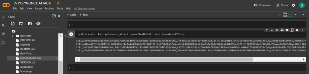 POLYNONCE ATTACK use BITCOIN signatures as a polynomial to an arbitrarily high power of 128 bits to obtain a private key